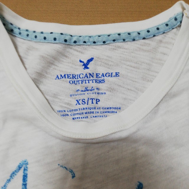 American Eagle(アメリカンイーグル)のアメリカンイーグル 白Tシャツ レディースのトップス(Tシャツ(半袖/袖なし))の商品写真