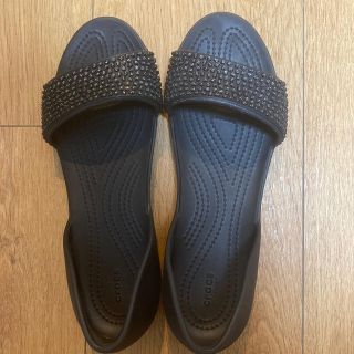 クロックス(crocs)のcrocs クロックスオープン フラットサンダル 24cm size8(サンダル)