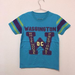 ギャップキッズ(GAP Kids)の新品★ターコイズブルー「W」Ｔシャツ　(150)　 綿100％(Tシャツ/カットソー)