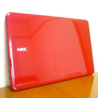 エヌイーシー(NEC)のNEC人気の赤ラズベリーレッド 高速デュアルコア搭載 最新win10(ノートPC)