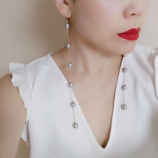 バロックパールロングピアス(ピアス)
