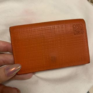 ロエベ(LOEWE)のロエベ　名刺入れ　オレンジ(名刺入れ/定期入れ)