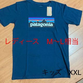 パタゴニア(patagonia)のパタゴニア　定番ボックスロゴ　Tシャツ　ネイビー　新品タグ付き(Tシャツ(半袖/袖なし))