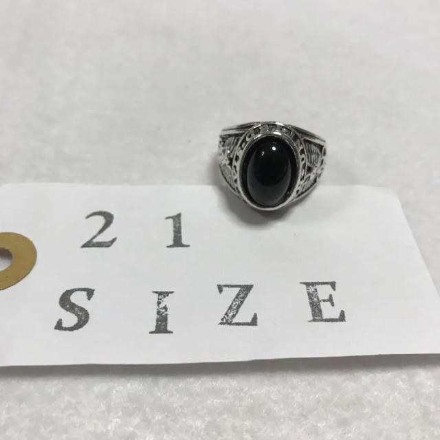 ストーンリング　21号 オニキス メンズのアクセサリー(リング(指輪))の商品写真