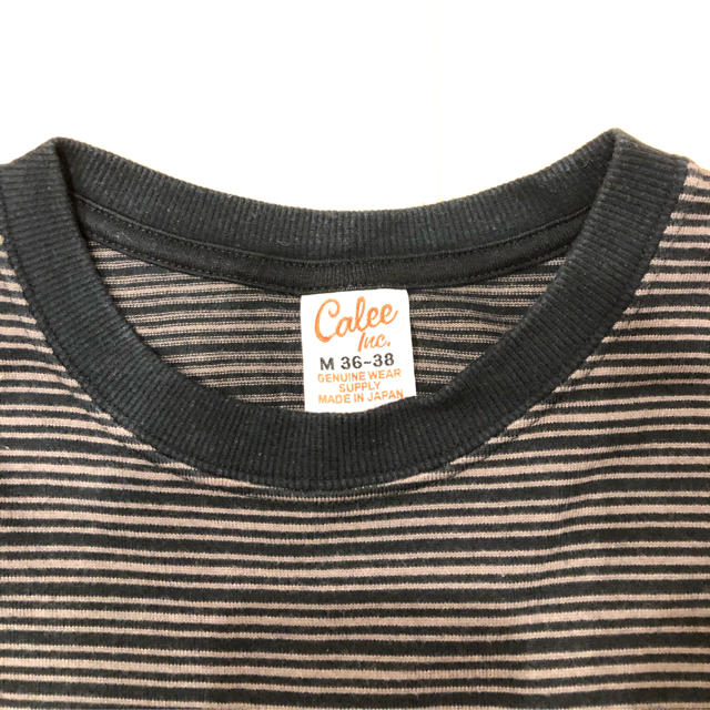 CALEE(キャリー)のCALEEキャリー ボーダーTシャツ ポケT 美品 メンズのトップス(Tシャツ/カットソー(半袖/袖なし))の商品写真