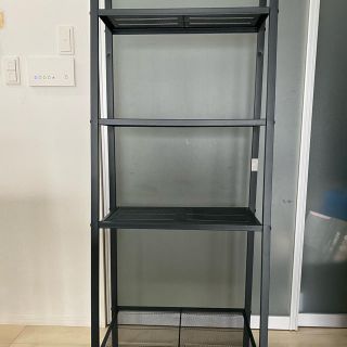 イケア(IKEA)のIKEA四段シェルフ　グレー　(棚/ラック/タンス)