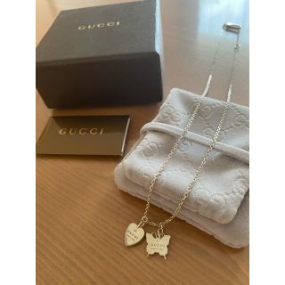 グッチ(Gucci)のGUCCI ネックレス  ハート　蝶　レディース (ネックレス)