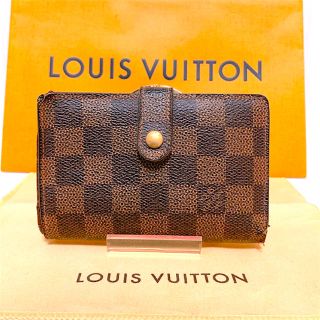 ルイヴィトン(LOUIS VUITTON)の38.ルイヴィトン ポルトフォイユ・ヴィエノワ　がま口財布　ダミエ・エベヌ(財布)