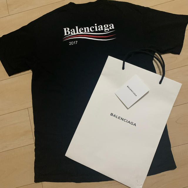 メンズbalenciaga キャンペーン　ロゴ　Tシャツ　xs