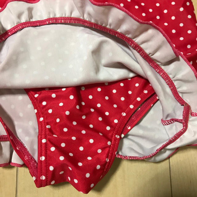 女の子　ドット柄　水着　ワンピース   110 キッズ/ベビー/マタニティのキッズ服女の子用(90cm~)(水着)の商品写真