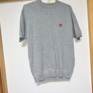 HUNAN MADE SHORT SLEEVE KNIT Heart ハート(ニット/セーター)