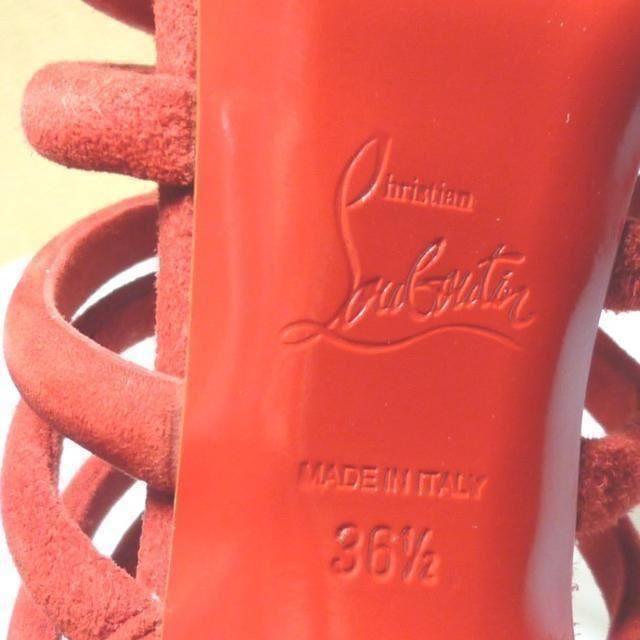Christian Louboutin(クリスチャンルブタン)の美品ルブタンハイヒールレザーサンダル靴シューズパンプス皮革 レディースの靴/シューズ(ハイヒール/パンプス)の商品写真