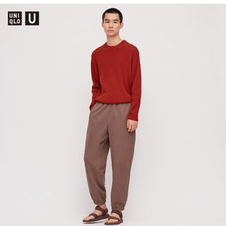 ユニクロ(UNIQLO)のユニクロ　ユニクロユー　ワイドフィットスウェットパンツ　Ｌ　紫　新品未使用(その他)