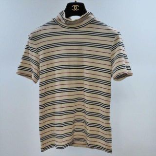 バーバリー(BURBERRY)の美品バーバリーロンドン半袖トップスボーダー柄Tシャツカットソーニット(Tシャツ(半袖/袖なし))