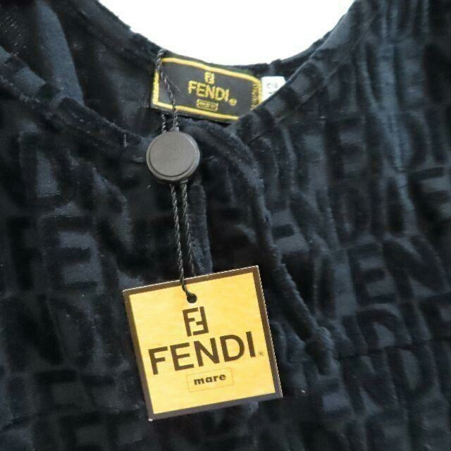 FENDI(フェンディ)の新品フェンディ総ロゴFENDIワンピースブラック黒色 レディースのワンピース(ロングワンピース/マキシワンピース)の商品写真