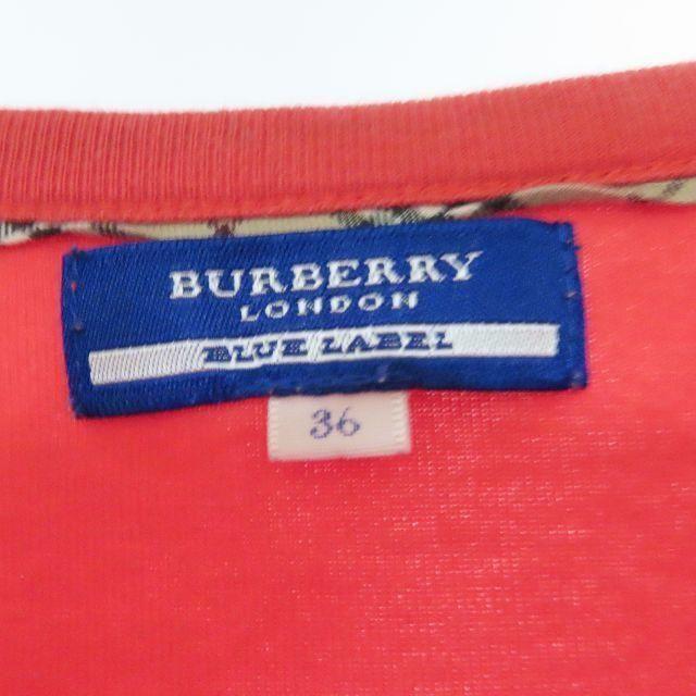 BURBERRY BLUE LABEL(バーバリーブルーレーベル)の美品バーバリーブルーレーベル半袖ＴシャツチェックロンＴカットソートップス レディースのトップス(Tシャツ(半袖/袖なし))の商品写真
