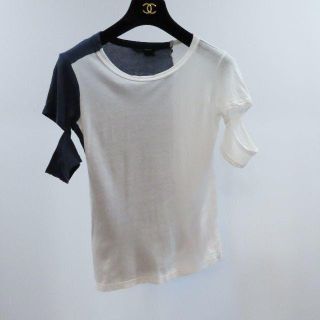 マークバイマークジェイコブス(MARC BY MARC JACOBS)の美品マークバイマークジェイコブス変形Tシャツモノトーントップス半袖(Tシャツ(半袖/袖なし))