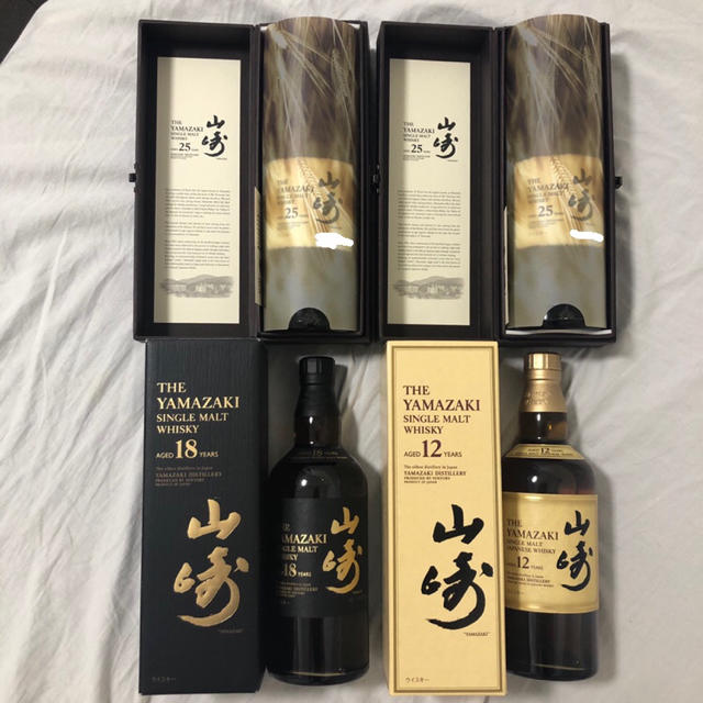 サントリー(サントリー)の抹茶様専用！超希少！　サントリー　山崎　4本セット 食品/飲料/酒の酒(ウイスキー)の商品写真