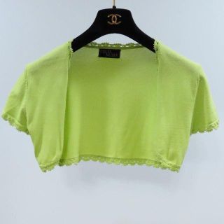 セシルマクビー(CECIL McBEE)のセシルマクビーレースボレロトップスパステルグリーン半袖Tシャツジャケット(ボレロ)