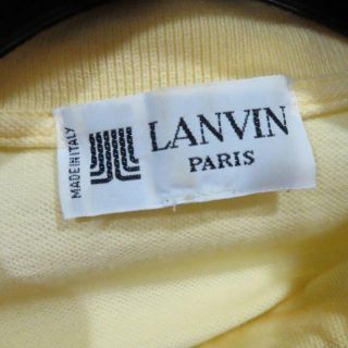 ランバン(LANVIN)の美品ランバンイタリア製ポロシャツトップスTシャツ半袖Lanvinヴィンテージ(ポロシャツ)