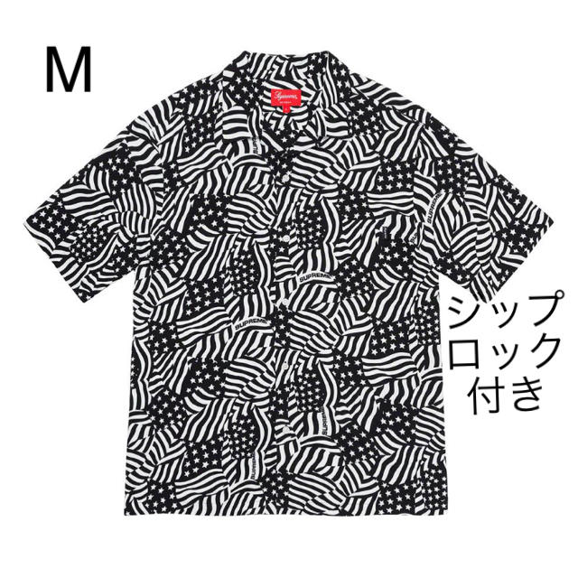 Supreme flags rayon s/s shirt black M