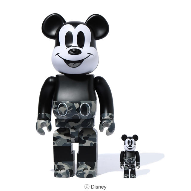 A BATHING APE(アベイシングエイプ)のBE@RBRICK BAPE MICKEY MONOTONE 100% 400% エンタメ/ホビーのフィギュア(その他)の商品写真