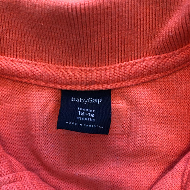 babyGAP(ベビーギャップ)のベビーギャップ　ポロシャツ　80 オレンジ キッズ/ベビー/マタニティのベビー服(~85cm)(Ｔシャツ)の商品写真