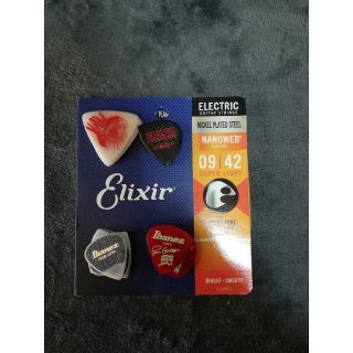 エリクシール(ELIXIR)のギター弦エリクサー09-42　ピック20枚(弦)