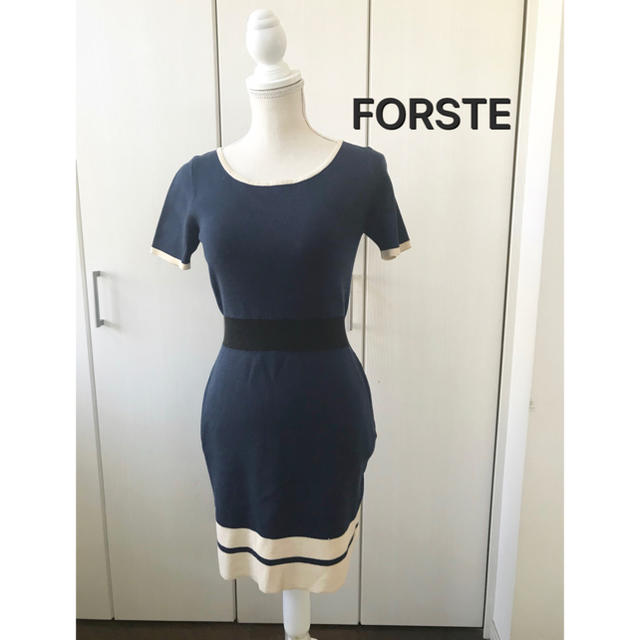 FORSTE(フェアステ)のFORSTE 綿ニット ワンピース レディースのワンピース(ひざ丈ワンピース)の商品写真