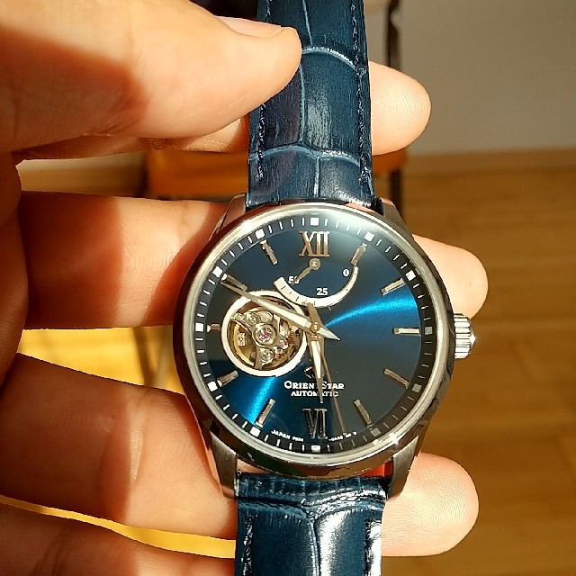 ORIENT(オリエント)のオリエントスター　オープンハート　ネイビー　新品未使用 メンズの時計(腕時計(アナログ))の商品写真