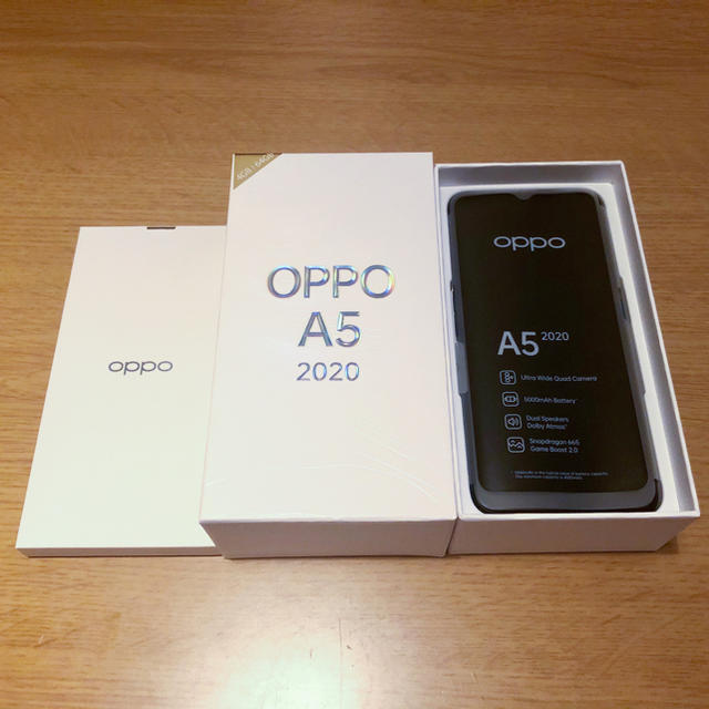 ANDROID(アンドロイド)のOPPO A5 2020 ブルー スマホ/家電/カメラのスマートフォン/携帯電話(スマートフォン本体)の商品写真