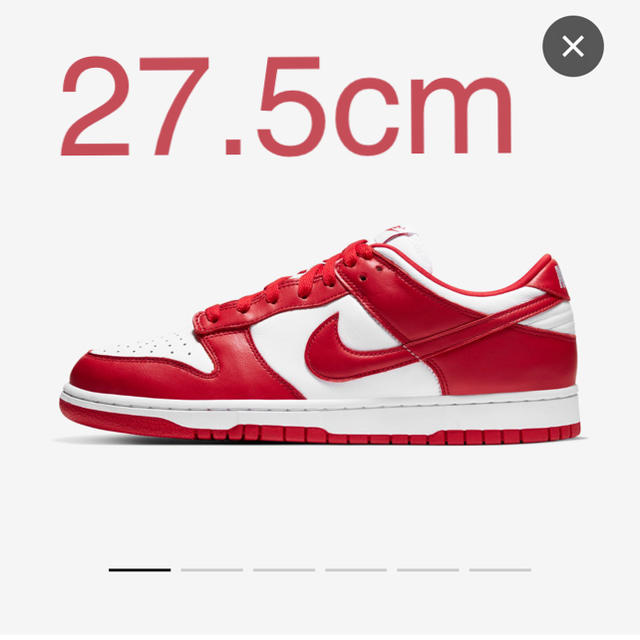 NIKE(ナイキ)のNIKE SB DUNK LOW university red 27.5cm メンズの靴/シューズ(スニーカー)の商品写真