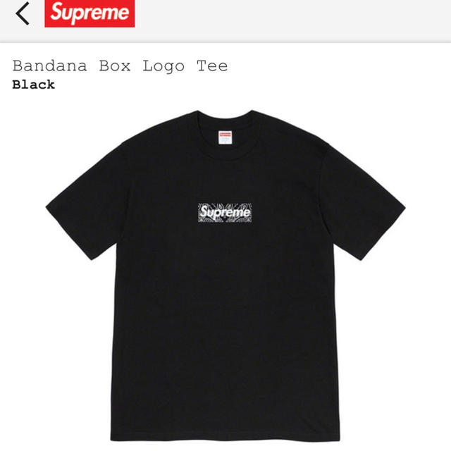 Supreme bandana  box logo tee blackTシャツ/カットソー(半袖/袖なし)
