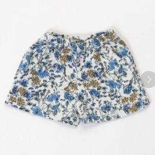 ブランシェス(Branshes)の【新品】branshes 爽パン 花柄 ショートパンツ キュロット ブルー(パンツ/スパッツ)