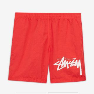 ステューシー(STUSSY)の赤S STUSSY NIKE WATER SHORT HABANERO RED(ショートパンツ)