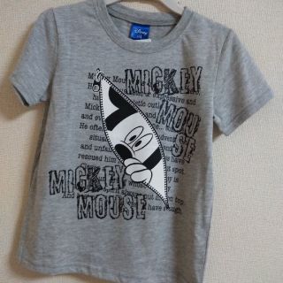 ディズニー(Disney)の120#ミッキー　Tシャツ　グレー(Tシャツ/カットソー)