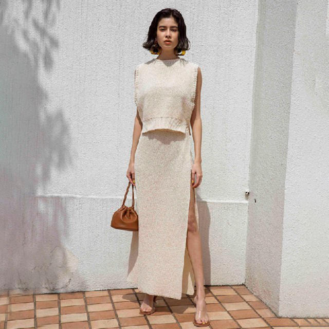 PAPER KNIT スリットスカート