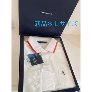 マンシングウェア(Munsingwear)の☆マンシング　ポロシャツ　ゴルフ　長袖　　　新品＊タグ付　白　Ｌサイズ(送料込)(ウエア)