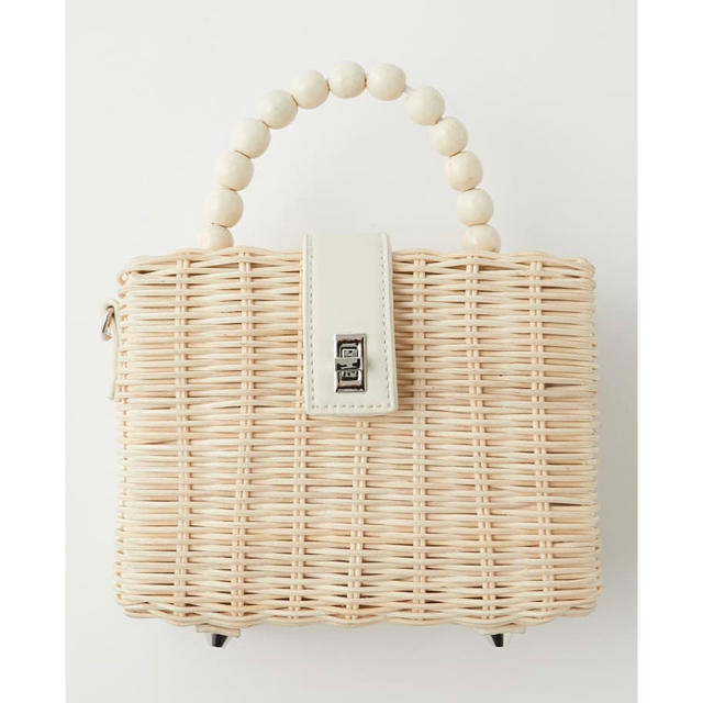 moussy(マウジー)のMOUSSY TINY RATTAN バッグ レディースのバッグ(かごバッグ/ストローバッグ)の商品写真