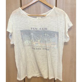 ジェラートピケ(gelato pique)のジェラートピケ遊園地柄白カットソー(Tシャツ(半袖/袖なし))