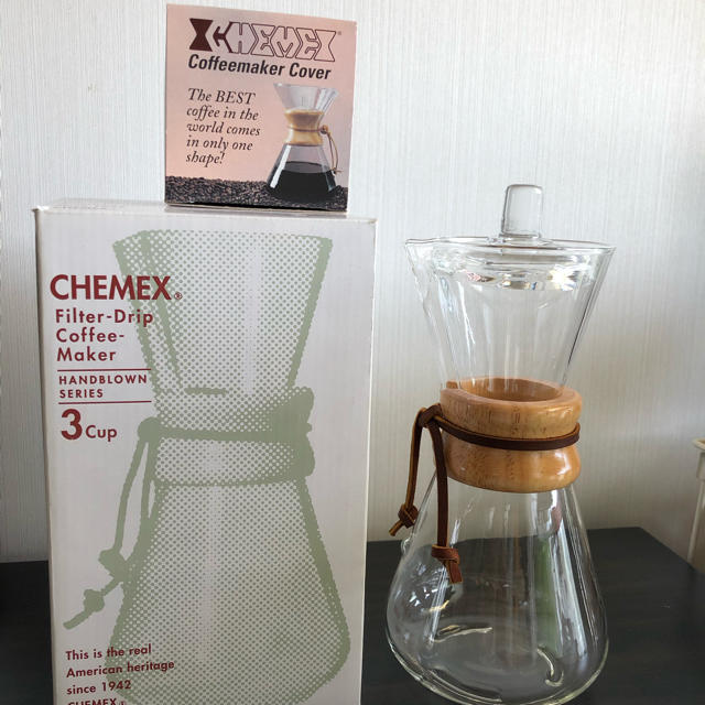  Chemex ケメックス コーヒーメーカー 3カップ用　蓋付き スマホ/家電/カメラの調理家電(コーヒーメーカー)の商品写真