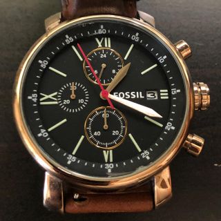 フォッシル(FOSSIL)の【最終値下げ早い者勝ち】FOSSIL クロノグラフ　腕時計(腕時計(アナログ))