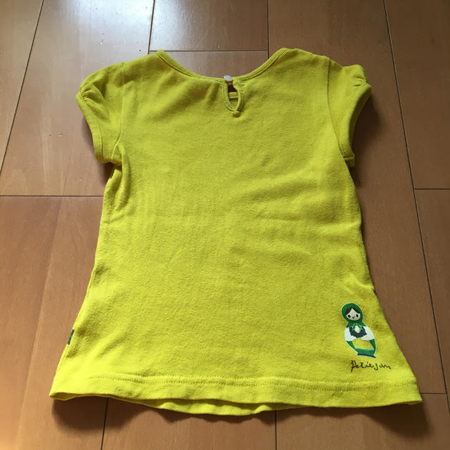 Petit jam(プチジャム)の100cm  petitjam 辛子色　カットソー キッズ/ベビー/マタニティのキッズ服女の子用(90cm~)(Tシャツ/カットソー)の商品写真