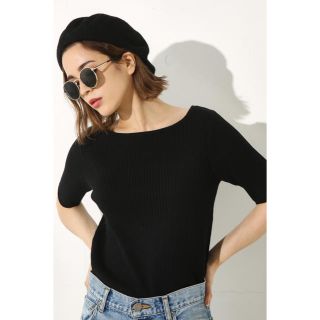 アズールバイマウジー(AZUL by moussy)の新品 AZUL BY MOUSSY リブプルオーバー(カットソー(半袖/袖なし))