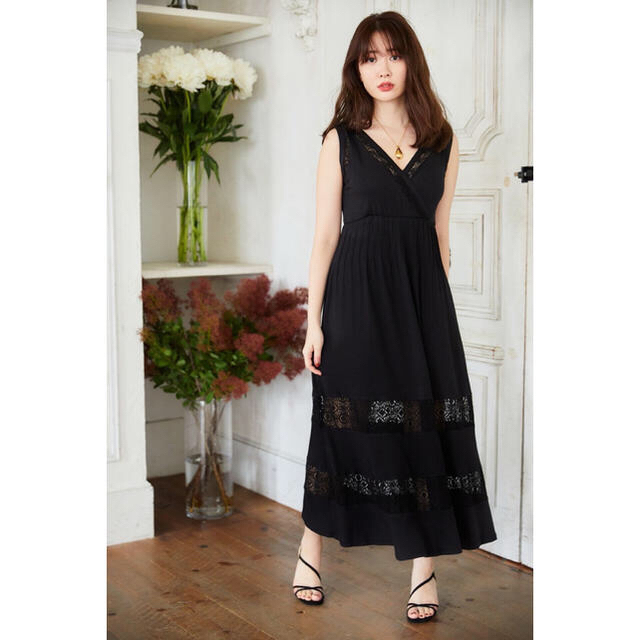 herlipto lace-trimmed jersey long dress | www.carmenundmelanie.at