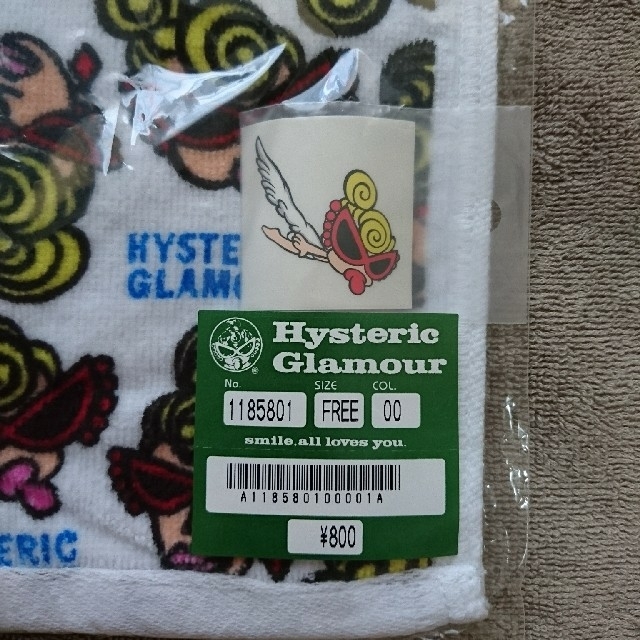 HYSTERIC MINI(ヒステリックミニ)の＊＊＊さま専用 ヒスミニ ハンドタオル【ステッカー付】新品・未使用 白  キッズ/ベビー/マタニティのキッズ/ベビー/マタニティ その他(その他)の商品写真