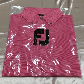 フットジョイ(FootJoy)のフットジョイ 新品未使用 半袖 メンズ ゴルフ ポロシャツ Mサイズ 赤(ウエア)