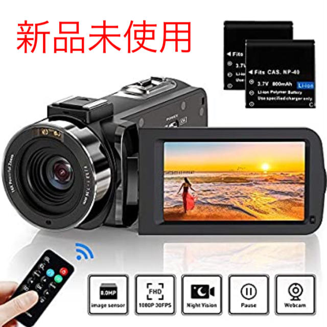 スマホ/家電/カメラビデオカメラ ACTITOP デジタルビデオカメラ 3600万画素HD1080P