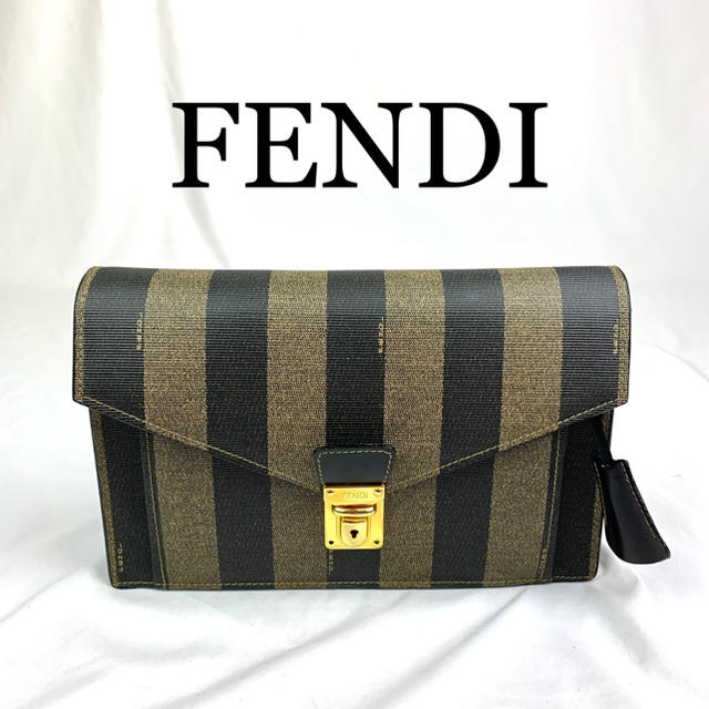 FENDI フェンディ クラッチバッグ ペカン柄-