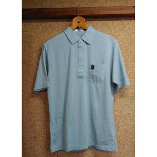 ポロクラブ(Polo Club)のPROGOLFER メンズ 半袖 カットソー ポロシャツ 水色 古着(Tシャツ/カットソー(半袖/袖なし))